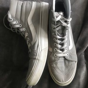 Grey high top vans
